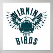 鳥の集団イーグルズの勝利は鳥のサッカーのためである ポスター (正面)