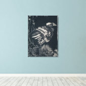 鳥の雛が巣から現れる（ヤン・マンクス） キャンバスプリント (インサイチュ (ウッドフロア))