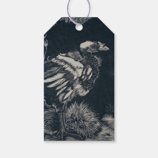 鳥の雛が巣から現れる（ヤン・マンクス） ギフトタグ (正面)