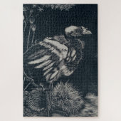 鳥の雛が巣から現れる(ヤン・マンクス) ジグソーパズル (縦)