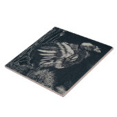 鳥の雛が巣から現れる（ヤン・マンクス） タイル (側面)