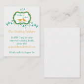 鳥の離れYellow EmeraldのWebサ結婚イトの挿入 エンクロージャーカード (正面/裏面)