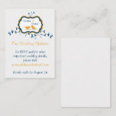 鳥の離れYellow NavyのWebサ結婚イトの挿入 エンクロージャーカード (正面/裏面)