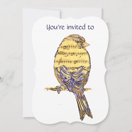 鳥の音楽による追悼式招待状 招待状 (正面)