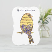 鳥の音楽による追悼式招待状 招待状 (スタンド正面)