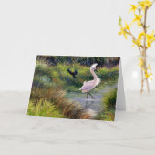 「鳥の領土」ノートカ空白のード カード (黄色い花)