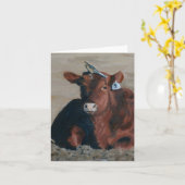 鳥の頭部 カード (黄色い花)