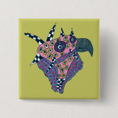 鳥の頭部 缶バッジ (正面)