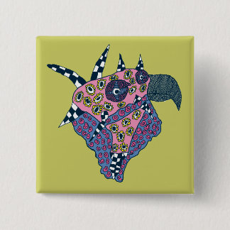 鳥の頭部 缶バッジ