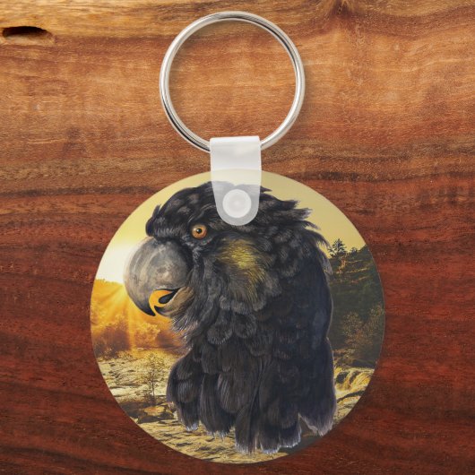 鳥の頭 キーホルダー (正面)