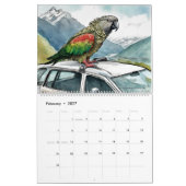 鳥の風変わりアートカレンダー カレンダー (2月 2027)