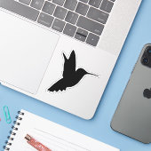 鳥の飛んでいるシルエット シール (ノートパソコンとiPhone)