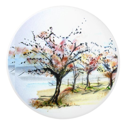 鳥の飛行 セラミックノブ (正面)