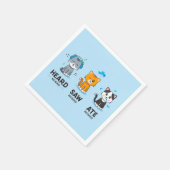 鳥の食べパーティーのナプキンを見た聞いた スタンダードカクテルナプキン (角)