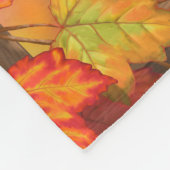 鳥の餌採集秋 フリースブランケット (角)