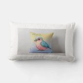 「鳥の魅力的デザインが自然のために枕インスパイアを ランバークッション (裏面)