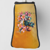 鳥の魔法は花の海に入り ゴルフヘッドカバー (回転90)