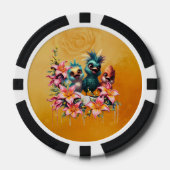 鳥の魔法は花の海に入り ポーカーチップ (正面)