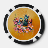 鳥の魔法は花の海に入り ポーカーチップ (裏面)