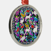 鳥の魚動物ペット動物園は子供をからかいます+部屋NVN706 F メタルオーナメント (右)