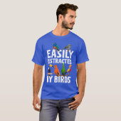 鳥の鳥の恋人のヴィンタグに簡単に気を取らおもしろいれる Tシャツ (正面フル)