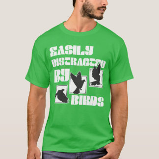 鳥の鳥の恋人の家族レトロに簡単に気を散らす Tシャツ