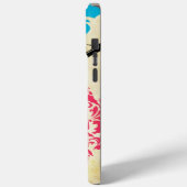 鳥の鳥ピンクコーラルアクアダマスクiPhoneケース Case-Mate iPhoneケース (裏面 / 左)