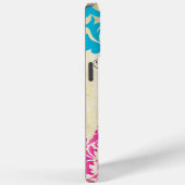 鳥の鳥ピンクコーラルアクアダマスクiPhoneケース Case-Mate iPhoneケース (裏面 / 右)