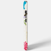 鳥の鳥ピンクコーラルアクアダマスクiPhoneケース Case-Mate iPhoneケース (裏面 / 左)