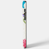 鳥の鳥ピンクコーラルアクアダマスクiPhoneケース Case-Mate iPhoneケース (裏面 / 左)