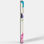 鳥の鳥ピンクコーラルアクアダマスクiPhoneケース Case-Mate iPhoneケース (裏面 / 右)