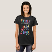 鳥の鳥観察に容易に気を取られる Tシャツ (正面フル)