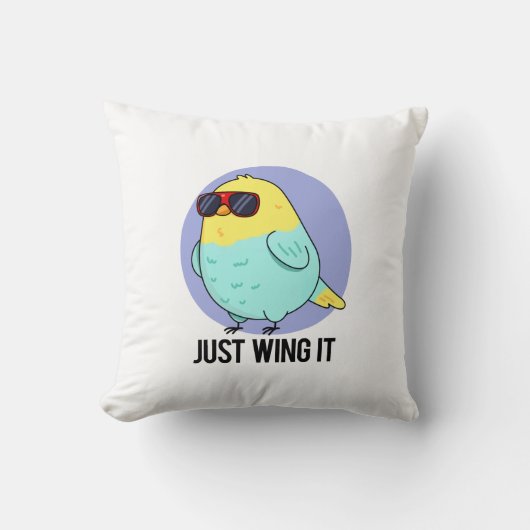 鳥の鳴き声おもしろいだけで クッション (正面)