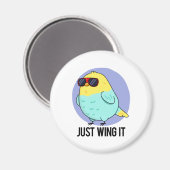 鳥の鳴き声おもしろいだけで マグネット (正面/裏面)