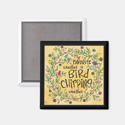 鳥の鳴く天気 マグネット (正面/裏面)