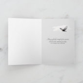 鳥の黒い羽悔やみや弔慰 カード (内部)