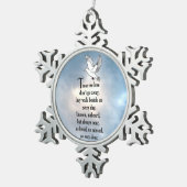 鳥の"そう愛された"詩 スノーフレークピューターオーナメント (右)