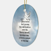 鳥の"そう愛された"詩 セラミックオーナメント (左)