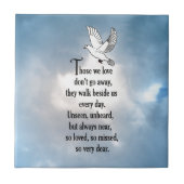 鳥の「愛された」詩 タイル (正面)