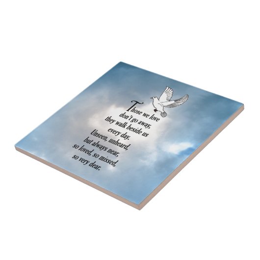 鳥の「愛された」詩 タイル (側面)