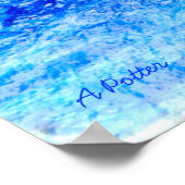 鳥の「眠りタイト」フクロウ ポスター (角)