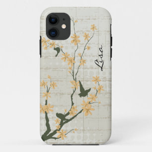 鳥のiphone 5の場合が付いているかわいらしい枝 iPhone 11 ケース