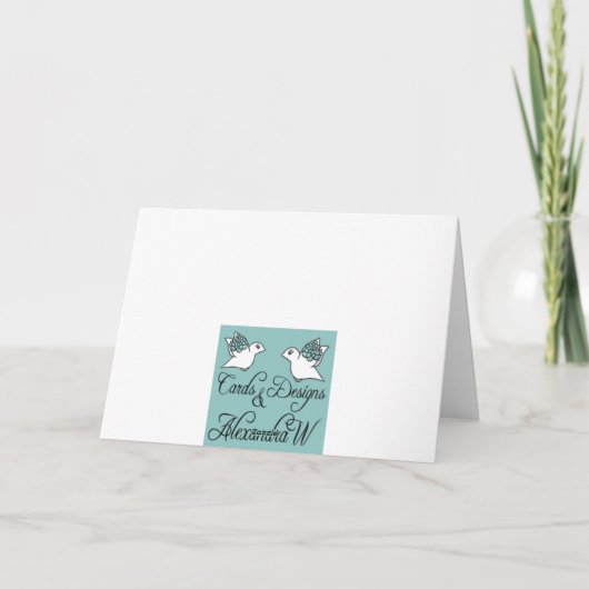 鳥のnのハート カード (裏面)