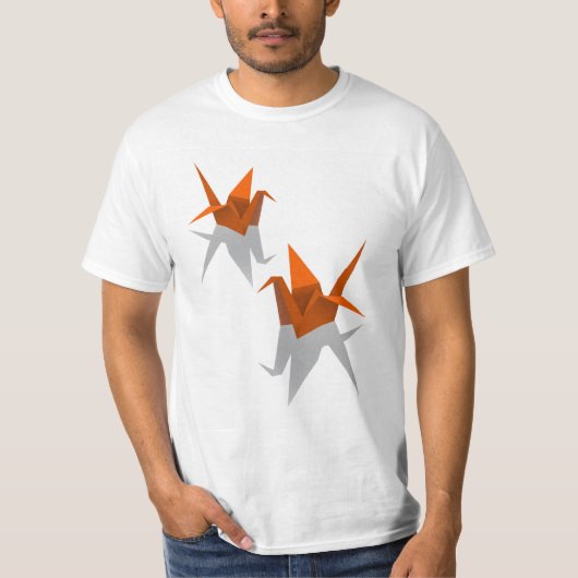 鳥のOrigamiの紙 Tシャツ (正面)