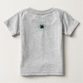 鳥のPinoccioのpinochoのPinocchioの赤いTシャツ ベビーTシャツ (裏面)