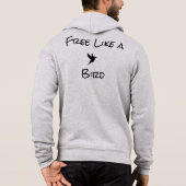 鳥のTシャツのように自由 パーカ (裏面)