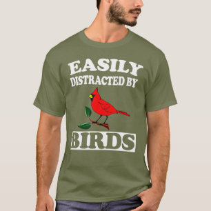 鳥のTシャツの鳥に気が散るおもしろい Tシャツ