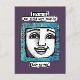 鳥はがきを歌っていた ポストカード
