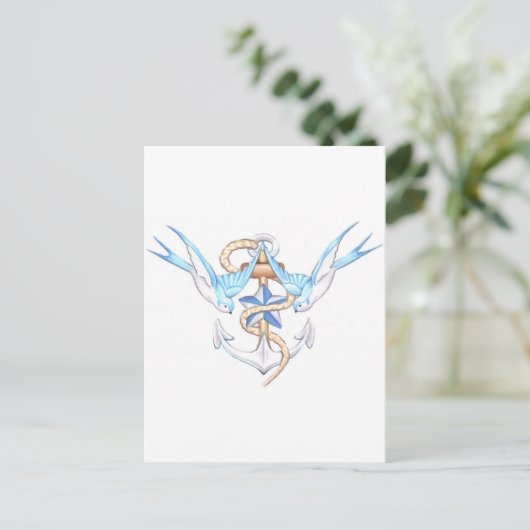 鳥はがき ポストカード (スタンド正面)