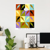 鳥はオバマを愛するポスター ポスター (ホームオフィス)